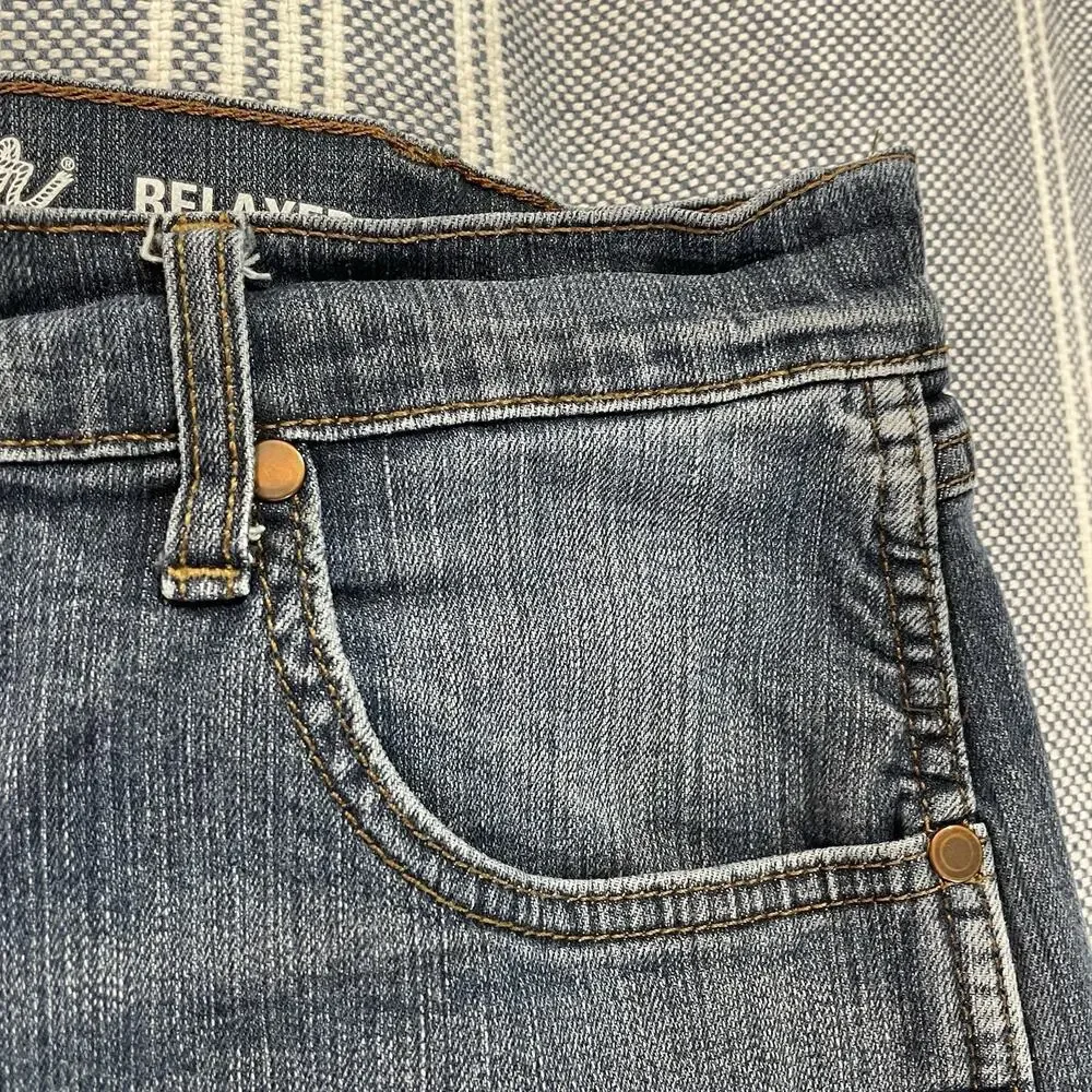 Wrangler Retro Relaxed Fit Boot Cut Jeans Mens 32x31 Blue Light Stretch